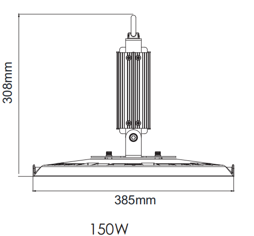 Ploycarbonate Lens High Bay LED Lights 150W 1-10V Die - Casting Aluminum Housing