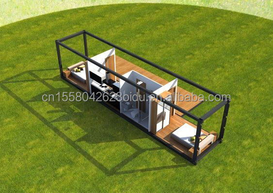 40ft Container House Fast Constructed Steel Prefabricated Two and Three Bedrooms with Ensuite Bathroom for Hotels Residences