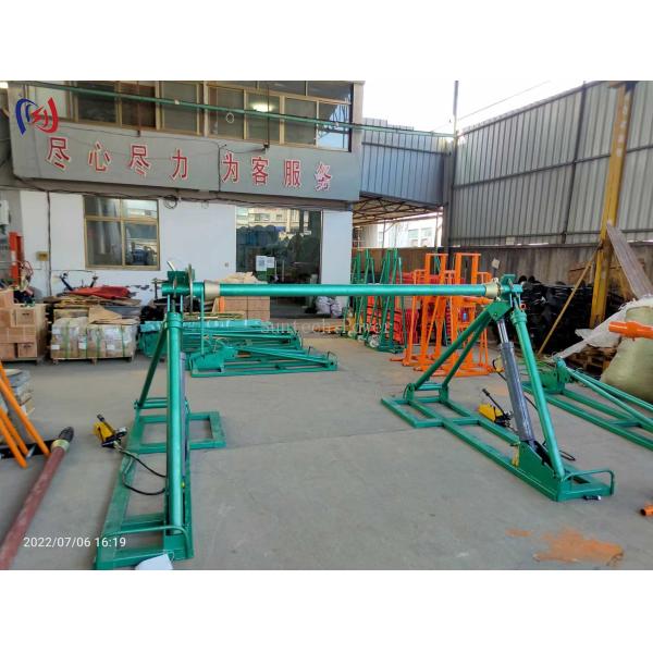 Buy Detachable 100KN Cable Reel Stand Cable Drum Reel Cable Roller Stand To Release Wire at wholesale prices