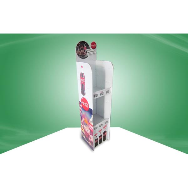Two Shelf Easy Assembly POS Cardboard Displays To Sell Coca - Cola Drink