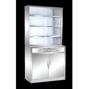 Multi Layer Stainless Steel Medical Cabinet , Metal Medicine Cabinet