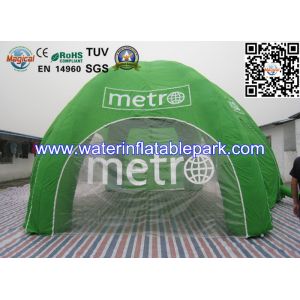 Green Inflatable Tent Exhibition , Commercial Inflatable Marquee Tent