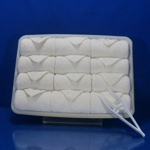 100% cotton disposable refreshing airline hot towel for restaurant