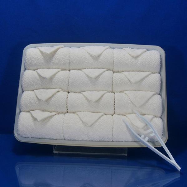 Buy 100% cotton disposable refreshing airline hot towel for restaurant at wholesale prices