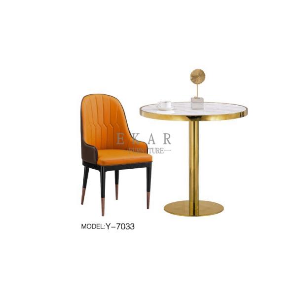 High Back Nordic Design Metal Leg Modern Dining Chair