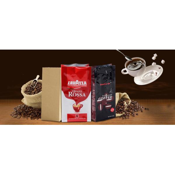 Resealable Coffee Side Gusset Bag Recycle 350 Grams Custom Printed With Tin Tie