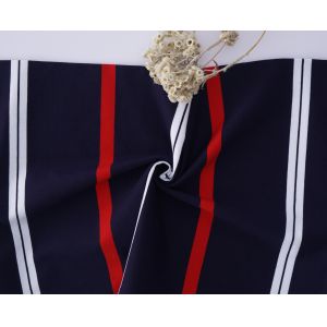 Wear-Resistant And Breathable Crisp Cotton ​Striped Material Fabric For Polo