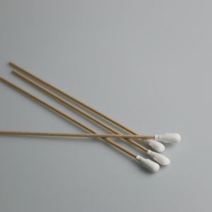 China Polyester Industrial Cotton Swab Precision Tip Lint Free Wooden Handle on sale
