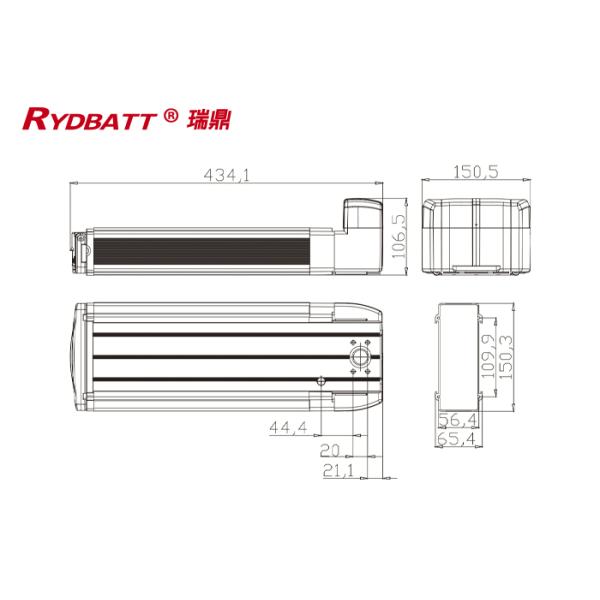 RYDBATT SSE-006(48V) Lithium Battery Pack Redar Li-18650-13S4P-48V 10.4Ah For Electric Bicycle Battery