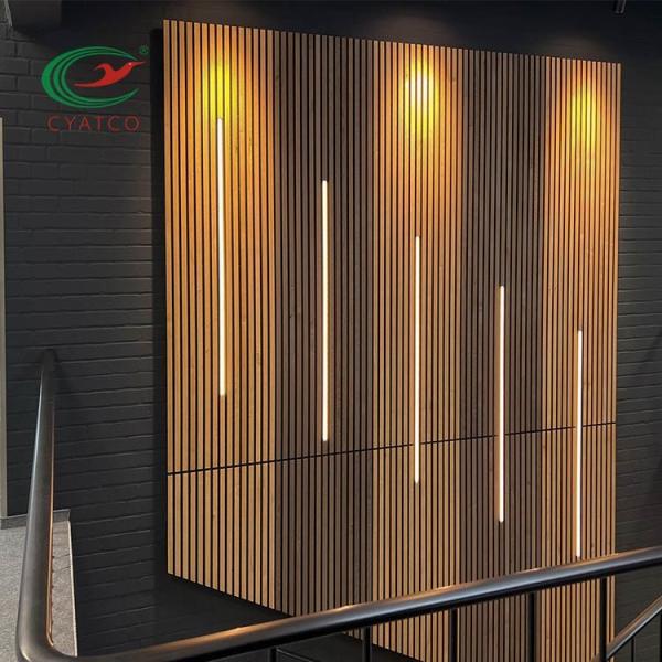 3D Wood Slat Wall Multifunctional Unique Fluted Wall Panel Wood Grain Grille Indoor Panel