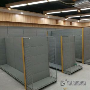 White Slatwall Gondola Shelving Corrosion Free Combinated Freely