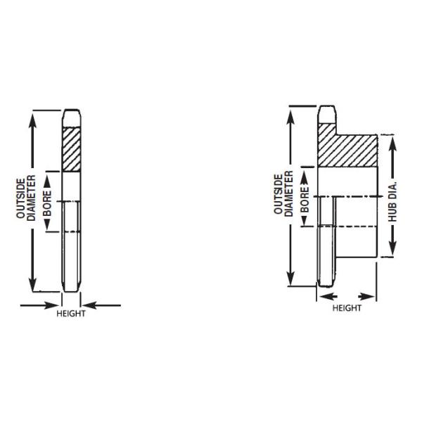 Double Pitch Stainless Steel Sprockets For Roller Transmission Chain Custom Design