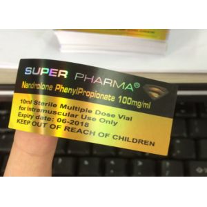 Customized Plastic Hologram Vial Label In White Printing Color For Product