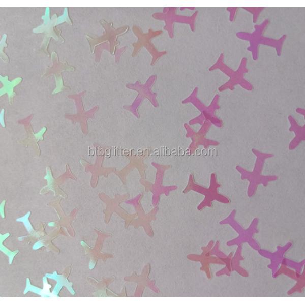 Professional Other Holiday Supplies 2025 Shaped Airplane Glitter Shape Plane with 3D Aircraft Shaped Glitter Airplane