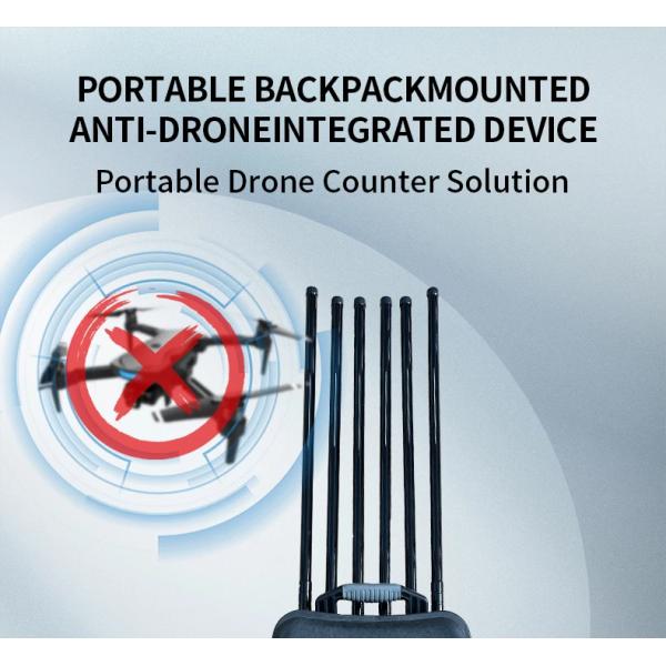 Portable Macpack Anti Drone Systems 8 Bands 320W 2.4G 5.8G 1.5G 900M 5.2G Military RF Jammer UAV Defense System