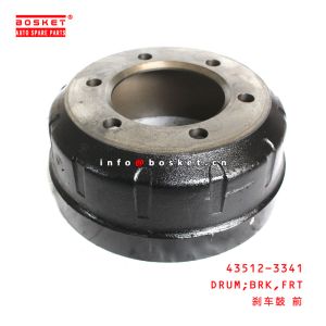 43512-3341 Front Brake Drum suitable for ISUZU HINO 500
