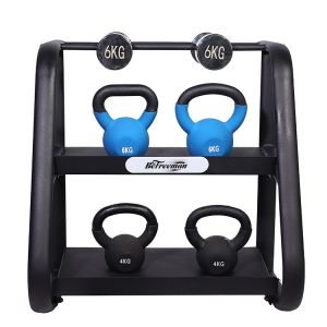 China Gym Equipment Commercial 2 Tier Weights Dumbbell Rack Kettlebell Rack on sale