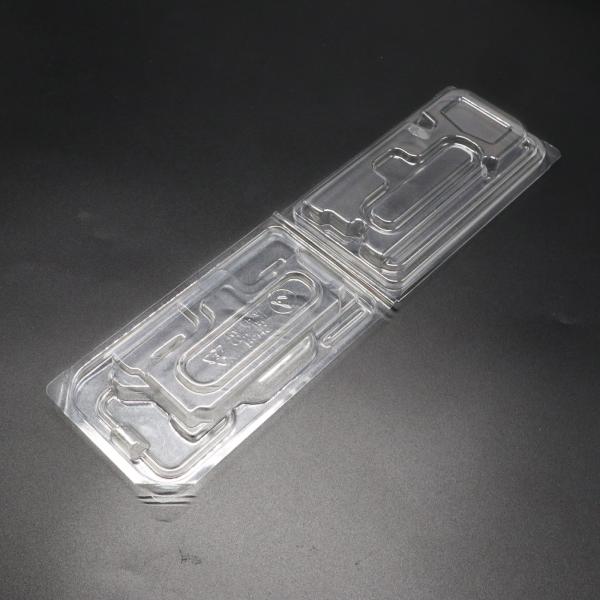 Transparent ESD Packaging Trays Plastic PET Hinge Clam Shell ESD Blister Tray