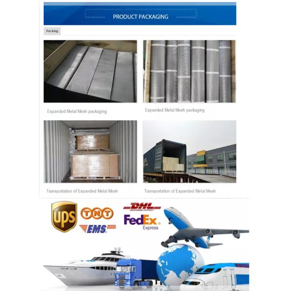 Stainless Steel 5mm Expanded Metal Mesh Rolls Diamond Hole