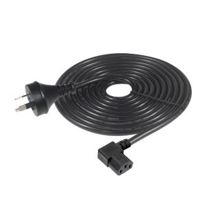China 90 Degree Right Angle C13 To SAA 3Pin Power Cord H05VV-F 3G*0.75mm2 1.2M for PC Monitor on sale