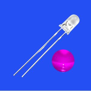 Quality 5mm Pink Color 1000-2000mcd Round Clear Lens Candle Flickering Flashing LED Diode for sale