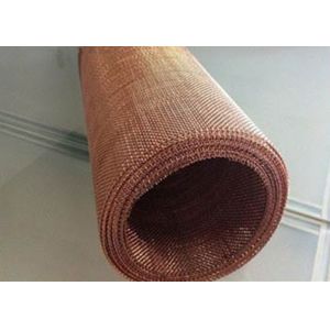 Red Gasket Copper Wire Mesh , Faraday Cage Shielding Plain Weave Mesh