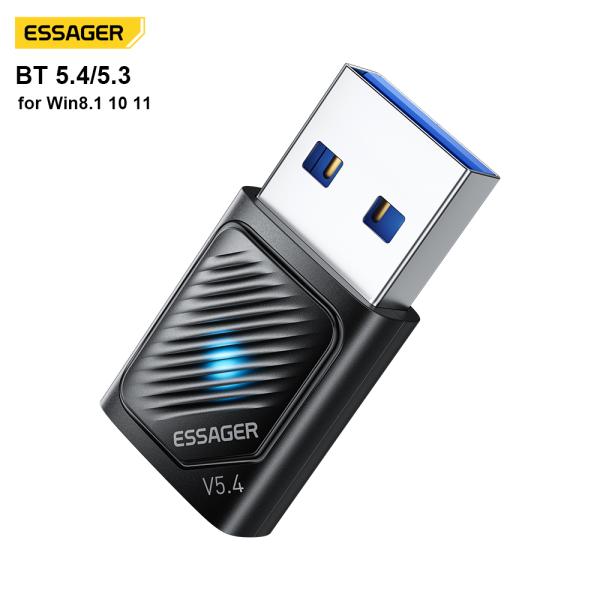 Buy ESSAGER ES-BT16 USB Wireless Bluetooth Adapter For Pc Computer Win 8.1 10 11 at wholesale prices