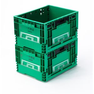EU Storage Container Folding Turnover Box with Foldable Design 400x300x230mm