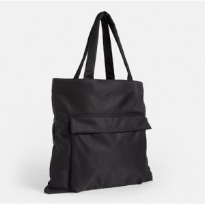 37cm 35cm Nylon Laptop Tote Bag Black Eco Friendly Handbag