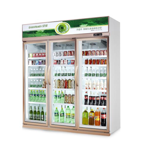 Buy Three Glass Door Commercial Beverage Cooler  /  Wine Beverage Chiller at wholesale prices