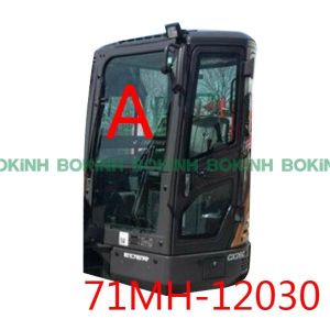 71MH-12030 HYUNDAI Excavator Cab Glass Front Upper Tempered Windshield 5MM Thick