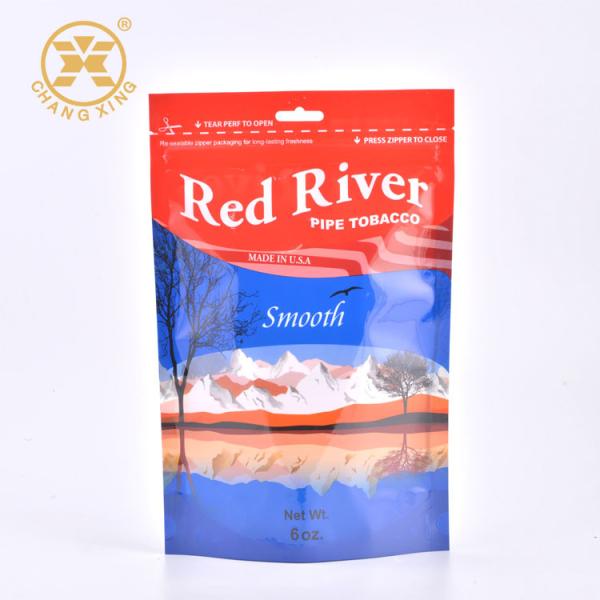 Empty Hand Rolling Custom Tobacco Pouches Zipper Top