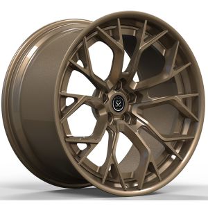 Bronze 6061-T 6 Aluminum Alloy 2 Piece Forged Wheels Hyper Black Bolt Pattern Custom 5x120 5x114.3 5x139.7 5x110 5x112