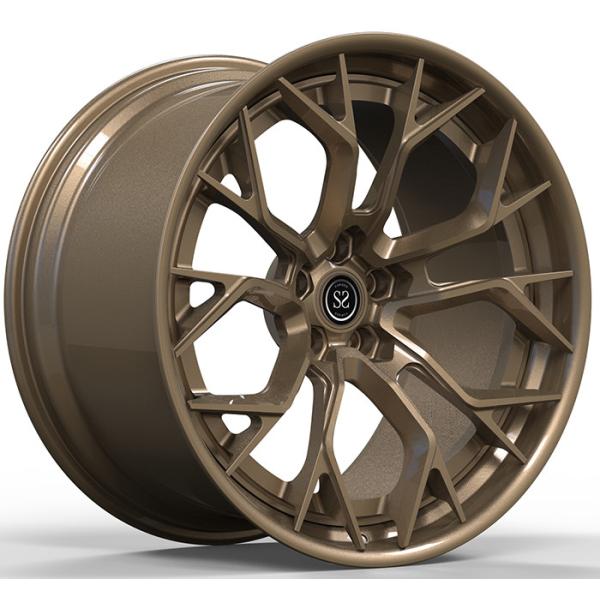 Bronze 6061-T 6 Aluminum Alloy 2 Piece Forged Wheels Hyper Black Bolt Pattern