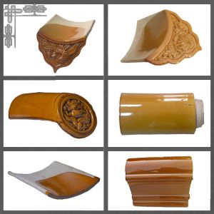 Thai Style Galzed Roof Tiles Building Material For Hotel Villa High Resistant