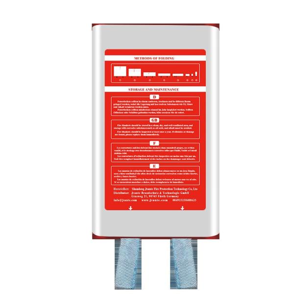 Buy Box fiberglass fire blanket 1.2m*1.2m Color: white  Blue ribbon  Glass fiber material at wholesale prices