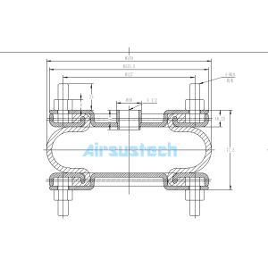 Direct Replacement Dunlop Pneuride 8×1 Suspension Air Spring Bellows Weight 4KG