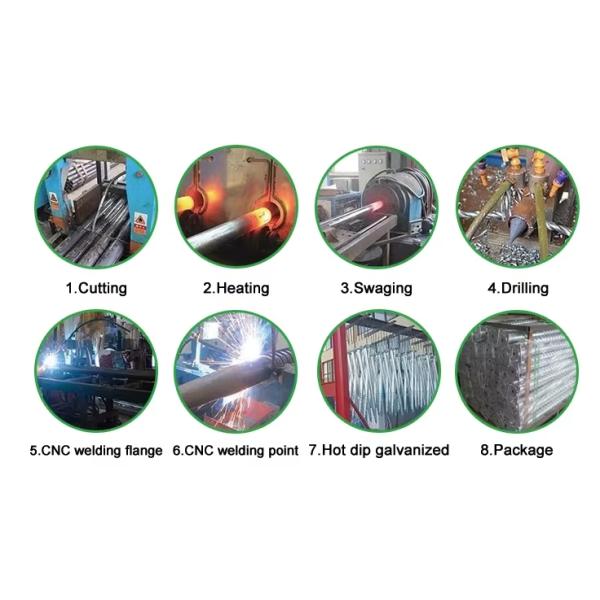 Q235B Galvanized Ground Screw Screw Helical Pile for Solar Energy System Roadway Products