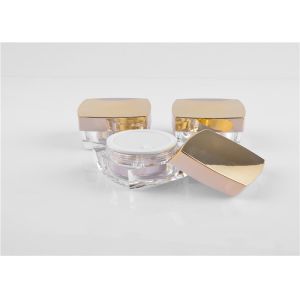 Double Wall 50g Square Acrylic Cream Jar Cosmetic Package Container