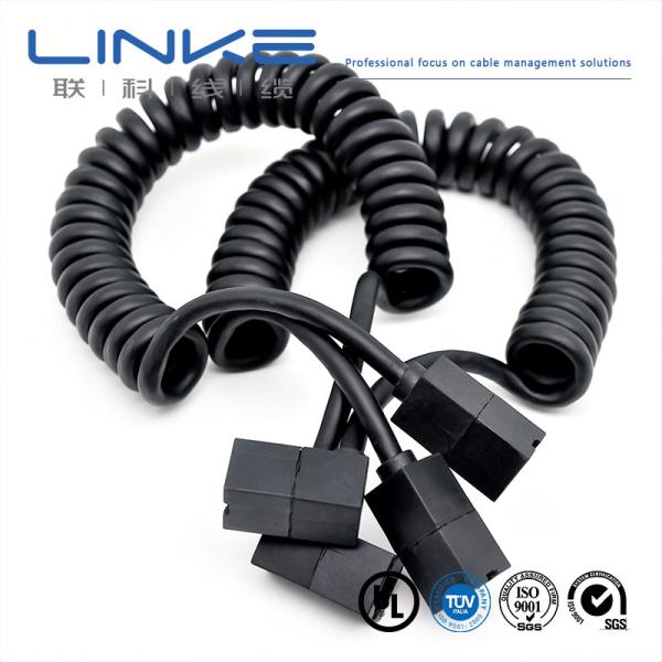 Round Parallel Flat Coiled Medical Cable Customized For High Voltage Wiring Harness Medical equipment connection cable