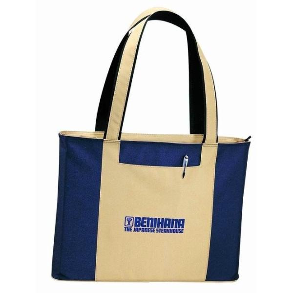 Buy Eco Friendly Travel Storage Nylon Tote Bags With Outside Two Pockets at wholesale prices