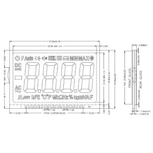 SGS Customized LCD Display Positive Transmissive 6 O′Clock TN LCD Seven Segment