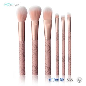 China 6 PCS Premium Synthetic Travel Makeup Brush Set Plastic Handle on sale