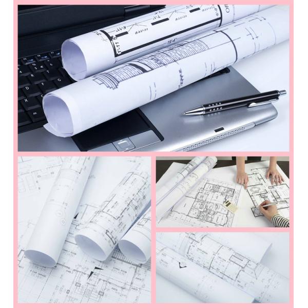 80gsm Drawing Paper Roll For HP Inkjet Printer 36inch 40inch * 50m