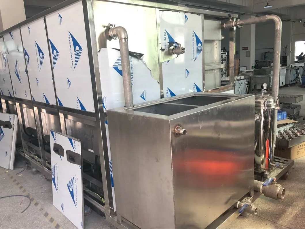 Large Ultrasonic Heat Exchanger Bath Cleaning Equipment Tank Size 2X1.5X1.5m