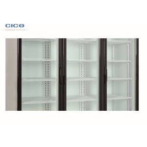 High Capacity 3 Door Upright Fridge Digital Temp Control Eco - Friendly