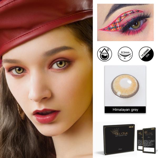 Color Enhancing Prescribed Doll Eyes Gray Contact Lens 14.2