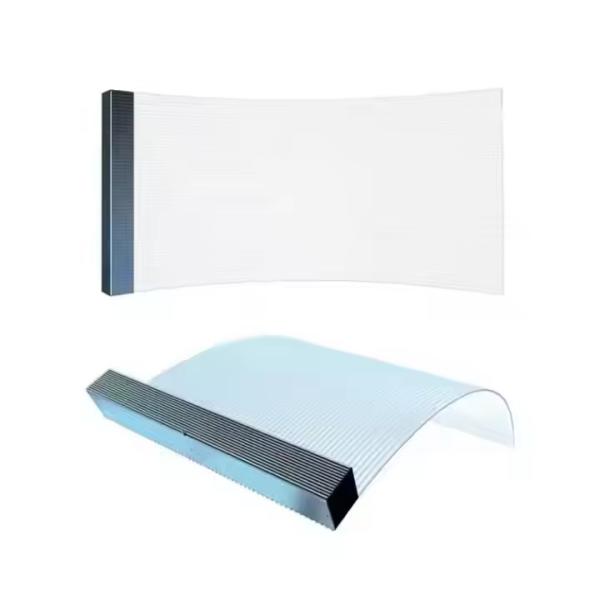 IP43 Waterproof Glass Curtain Wall Advertising LED Film Screen 5000nits