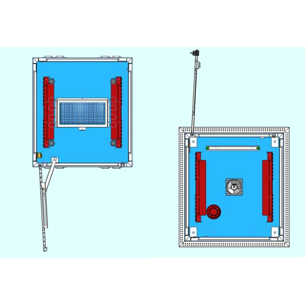 Galvanized Steel Material Outdoor Telecom Cabinet 24U Single Wall With Fan Cooling