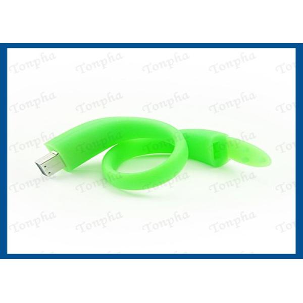 Stylish Wristband Flash Drive Customized Printed Logo Silicone Material
